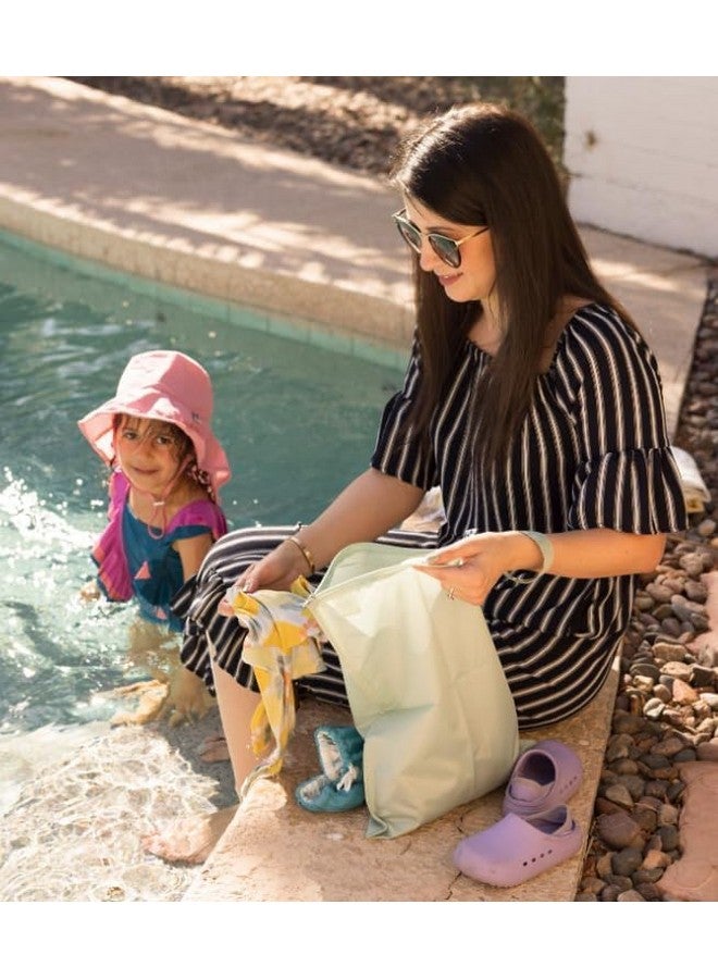 Tiny Twinkle Mess-Proof Wet Bags 2 Pack Waterproof And Washable Bag For Travel Storage, Stroller, Daycare, Baby Diapers, Yoga, Beach, Pool, Wet Toddler Swimsuits (Unisex Checkers) - Image 3