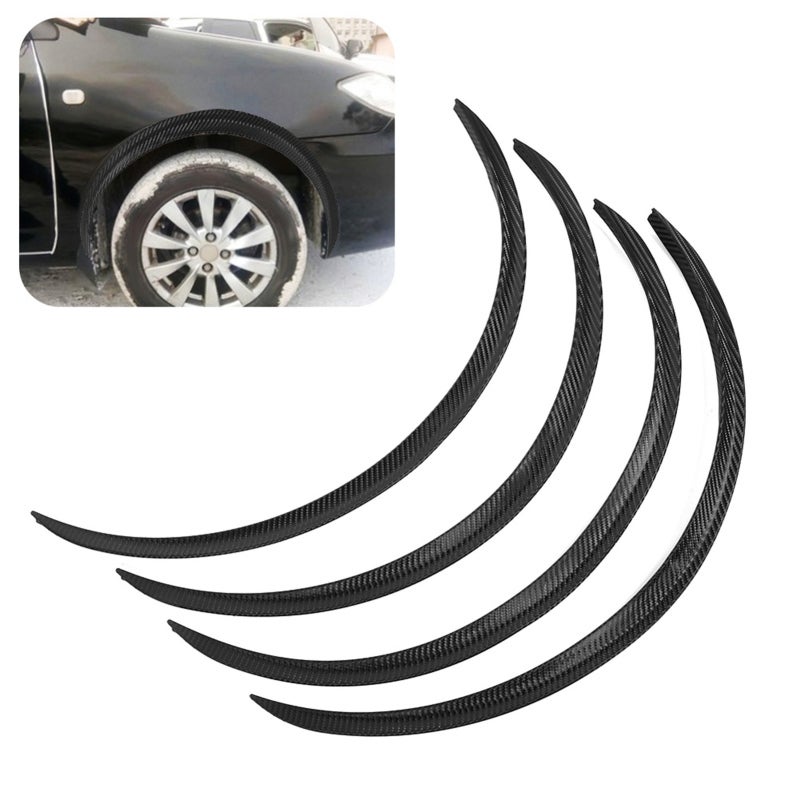 Car Wheel Protector: Black ABS Material, Shock-absorbing & Anti-scratch - High Strength & Durable Wheel Eyebrow Protector for Universal Car Trim Decoration & Mud Dirt Prevention - Image 1