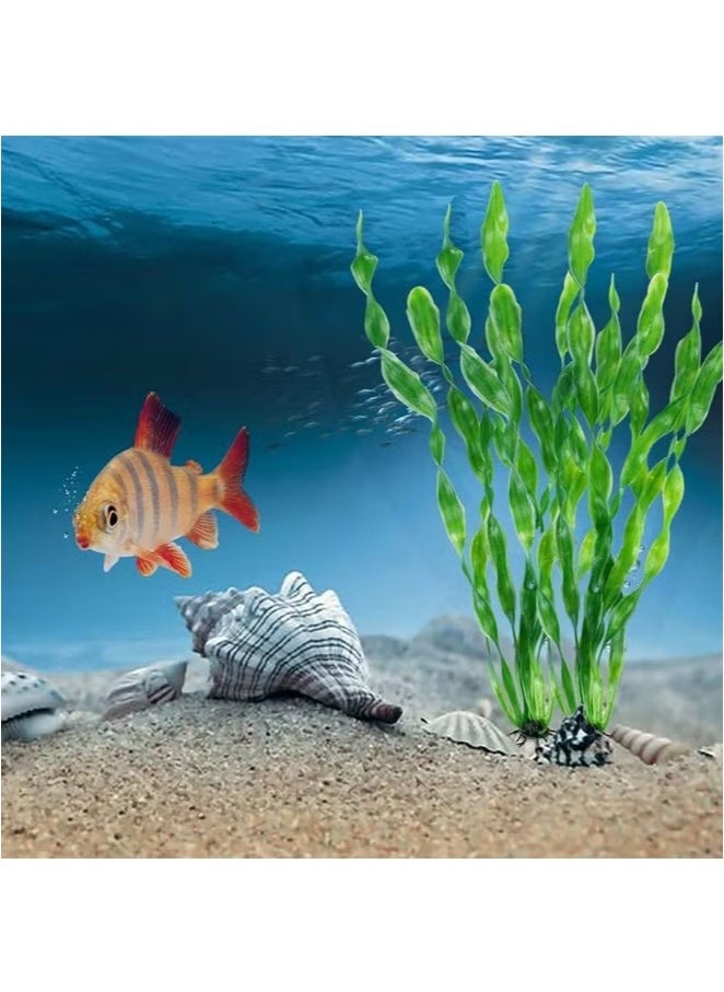 OMEVE 10pcs Artificial Seaweed Tall Water Plants for Aquarium Lifelike Decor Fish Tank Plants Aquarium Plant Decorations 31cm Green  - Image 4
