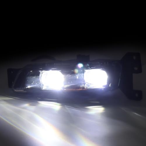 KAMDKI Right Passenger Side LED Fog Light Compatible for 2017-2022 Jeep Grand Cherokee 2014-2022 Dodge Durango Front Bumper Light With Bulbs Assembly RH 68275510AC - Image 5