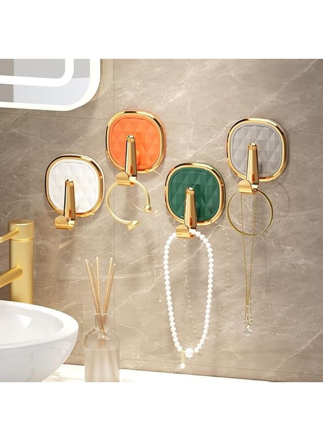 خطافات لاصقة فضية 4 قطع بدون ثقب ولا تترك أثر خطافات بلاستيكية قوية للمطبخ - Image 5