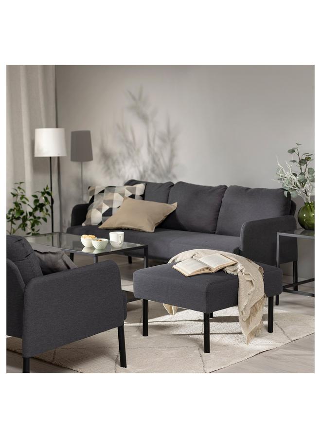 Zaboon Footstool, Knisa Dark Grey - Image 5