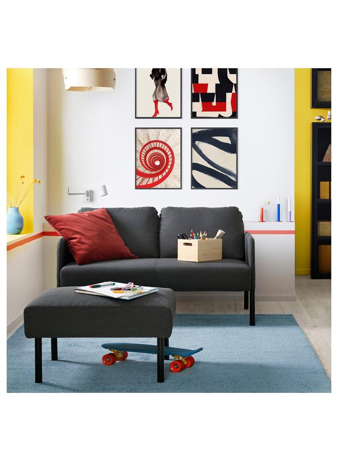 Zaboon Footstool, Knisa Dark Grey - Image 4