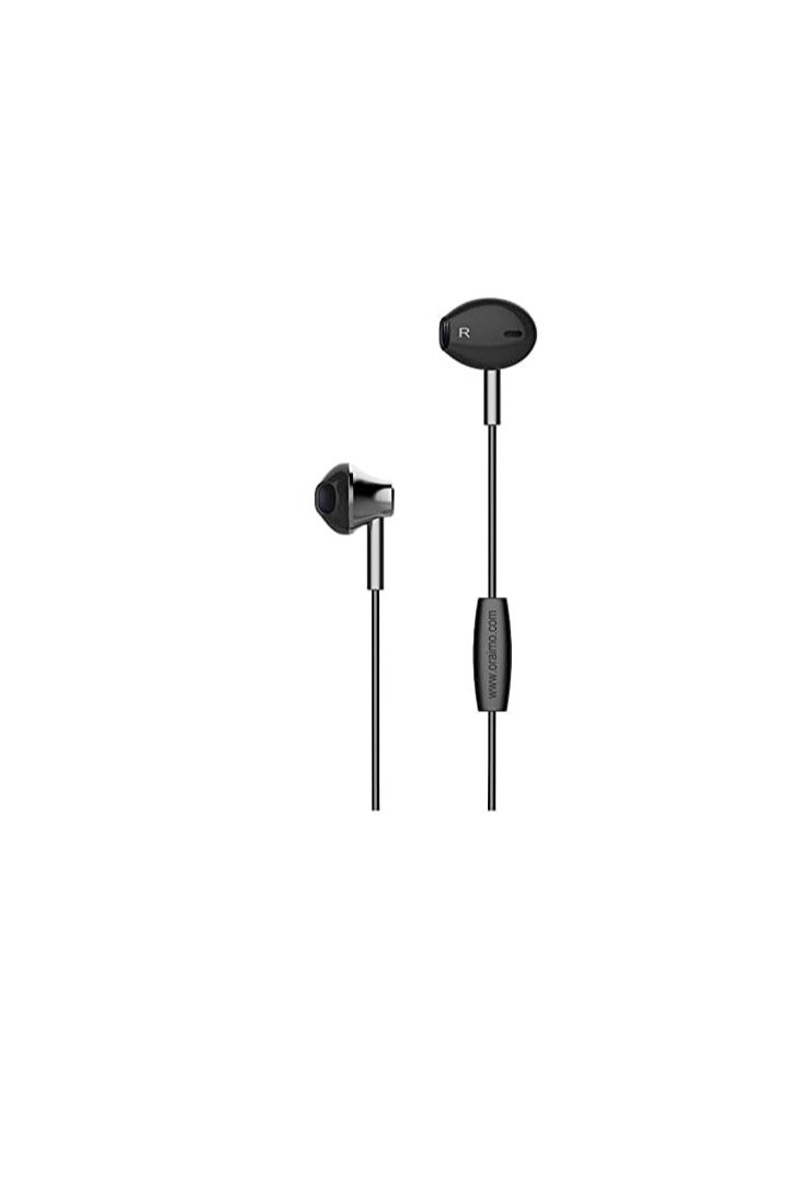 Ergonomic Wired In-Ear Headphones with Mic & Volume Control – Black - Image 2