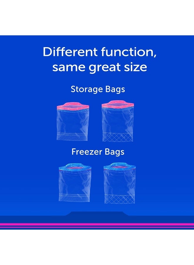 Ziploc أكياس تخزين الطعام زيبلوك ربع، تقنية Grip 'n Seal لسهولة الإمساك، الفتح، والإغلاق، 100 قطعة - Image 5