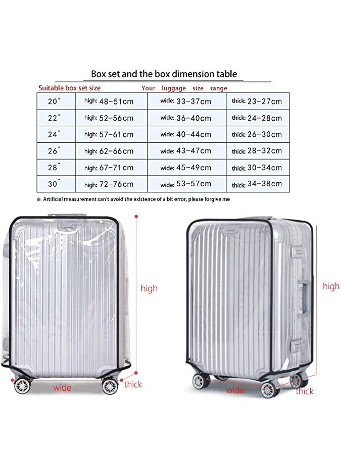 Magic Park 3pcs Luggage Cover Sets Suitcase Protector PVC Cover Travel Luggage Transparent Protector Cover Fit with 20 Inches, 24 Inches, 28 Inches - Image 4