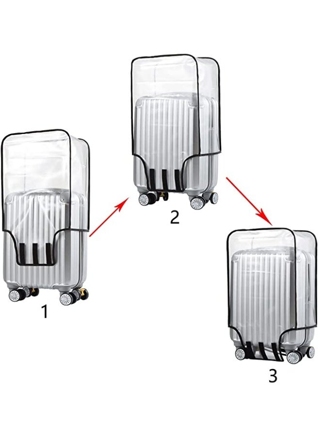 Magic Park 3pcs Luggage Cover Sets Suitcase Protector PVC Cover Travel Luggage Transparent Protector Cover Fit with 20 Inches, 24 Inches, 28 Inches - Image 3