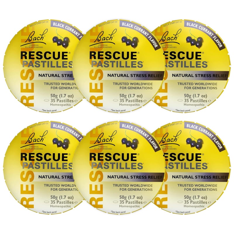 RESCUE Bach Rescue Pastilles Blackcurrant 50 g Pack of 6 - Image 3
