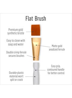 FolkArt FolkArt Plaid Nylon Brush Set, 50559 Brown (3-Piece)  - Image 3