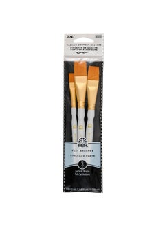 FolkArt FolkArt Plaid Nylon Brush Set, 50559 Brown (3-Piece)  - Image 1