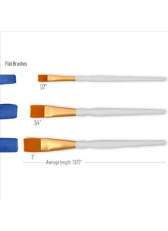 FolkArt FolkArt Plaid Nylon Brush Set, 50559 Brown (3-Piece)  - Image 4