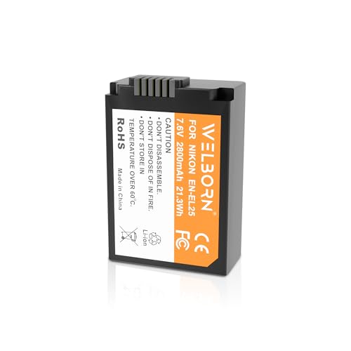 WELBORN EN-EL25 Rechargeable Battery Pack Compatible with Nikon Z50, Z Series Camera Battery - Image 1