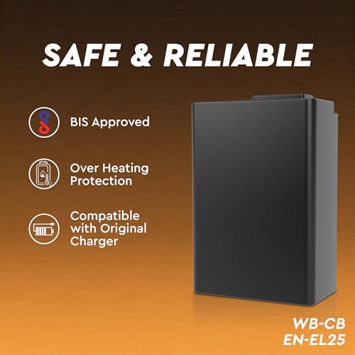 WELBORN EN-EL25 Rechargeable Battery Pack Compatible with Nikon Z50, Z Series Camera Battery - Image 4