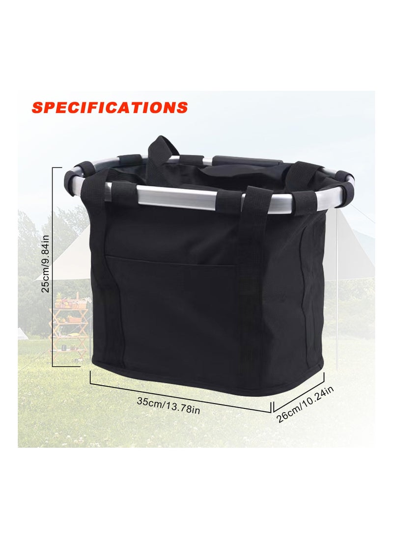 Generic Bike Basket, Front Dog Basket for Bike, Bike Baskets for Adult Bikes, Bike Bags for Bicycles, Removable Bicycle Basket, Folding Small Pet Bag for Shopping Camping Cycling, Waterproof Easy to Carry  - Image 3