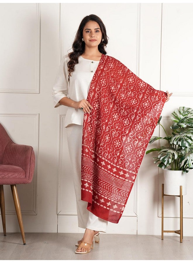 STYLE SHOES Cotton Short Scarf Cum Mask Universal Size/Usable for vehicle Driver for sunlight UV protection/White Printed Design(ST-63RED1) - Image 5
