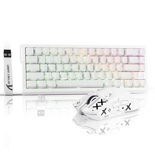 MAMBASNAKE ATTACK SHARK X68HE PRO Rapid Trigger Wireless Gaming Keyboard and X11 Mouse, 8K Polling Rate,Hall Effect Magnetic Switch Keyboard, Tri-Mode Mouse with Magnetic Charging Dock, 22000 DPI for PC Mac - Image 1