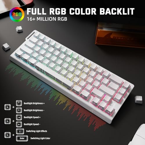 MAMBASNAKE ATTACK SHARK X68HE PRO Rapid Trigger Wireless Gaming Keyboard and X11 Mouse, 8K Polling Rate,Hall Effect Magnetic Switch Keyboard, Tri-Mode Mouse with Magnetic Charging Dock, 22000 DPI for PC Mac - Image 5