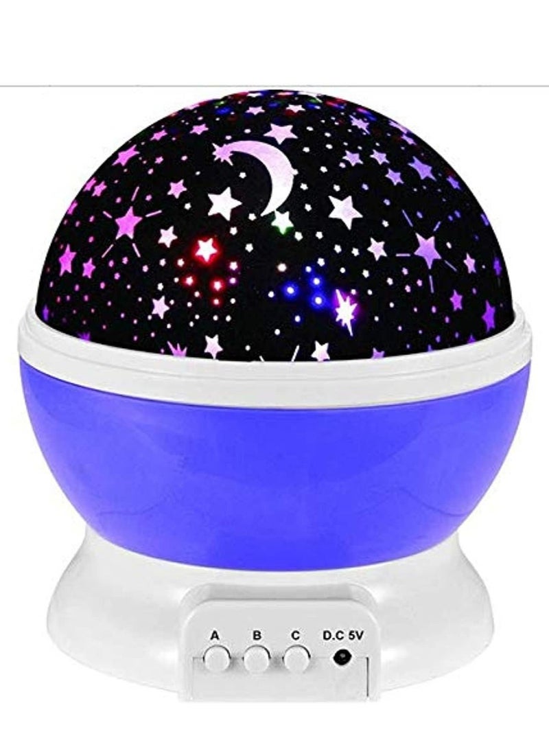 Romantic Rotating Star Moon Sky Rotation Night Projector Light Lamp - Image 1