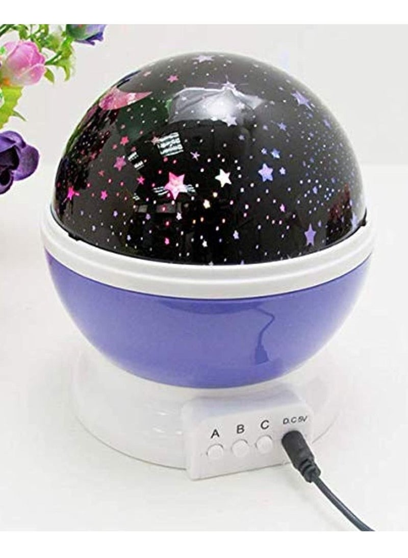 Romantic Rotating Star Moon Sky Rotation Night Projector Light Lamp - Image 2