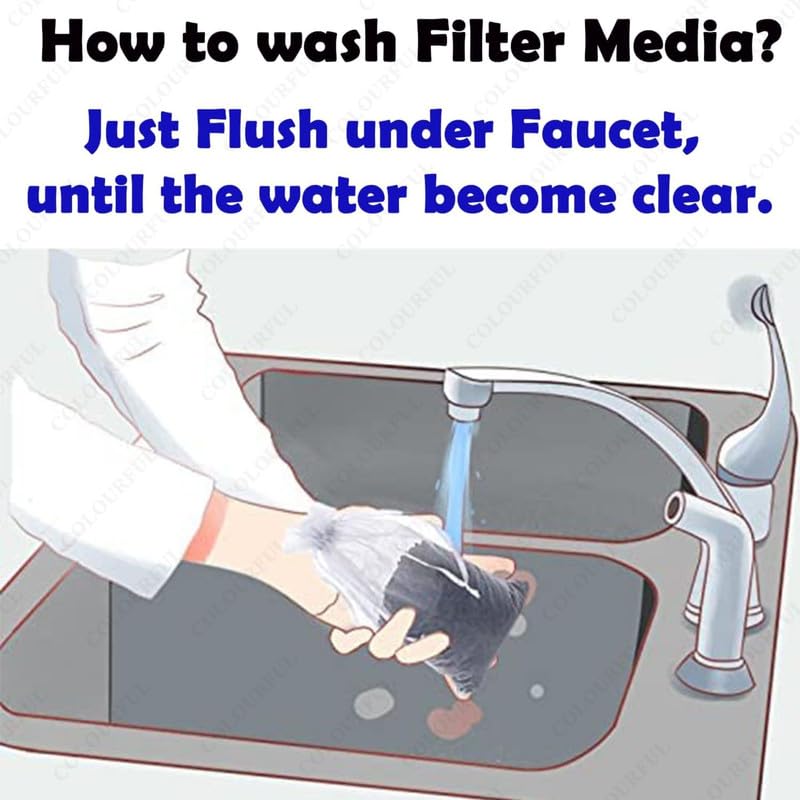 colourful - Filter Media for Aquarium | Improved Water Quality and Healthy Fish Tanks | Grey Bacterial Rings, 250g, Free Net Bag - Image 3
