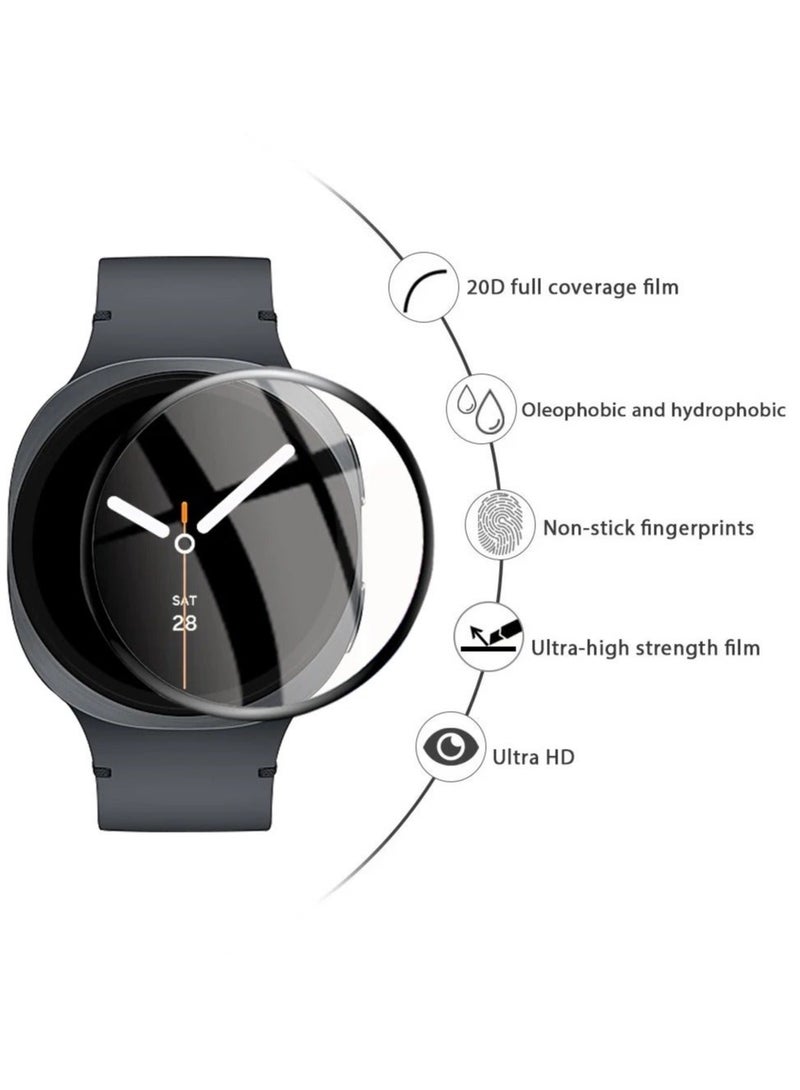 TWEGGON Samsung Watch 8 44mm Screen Protector, Full Cover Screen Guard for Samsung Galaxy Watch 8 44mm Black/Clear - Image 4