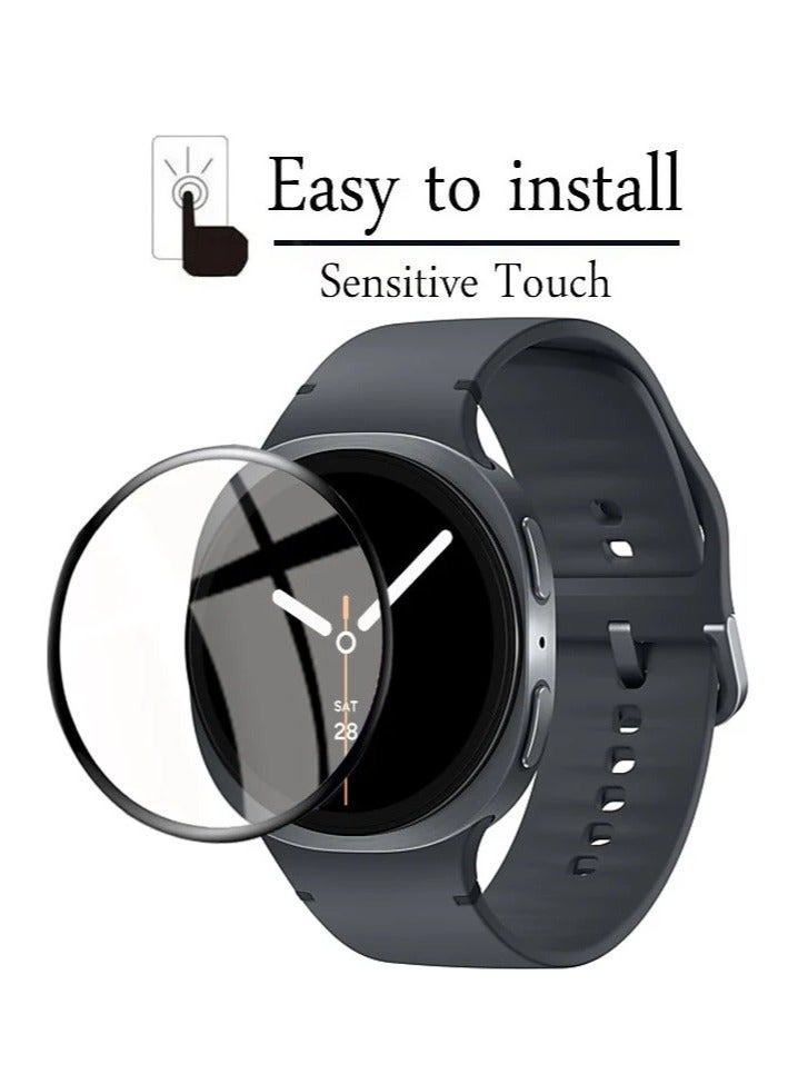 TWEGGON Samsung Watch 8 44mm Screen Protector, Full Cover Screen Guard for Samsung Galaxy Watch 8 44mm Black/Clear - Image 5
