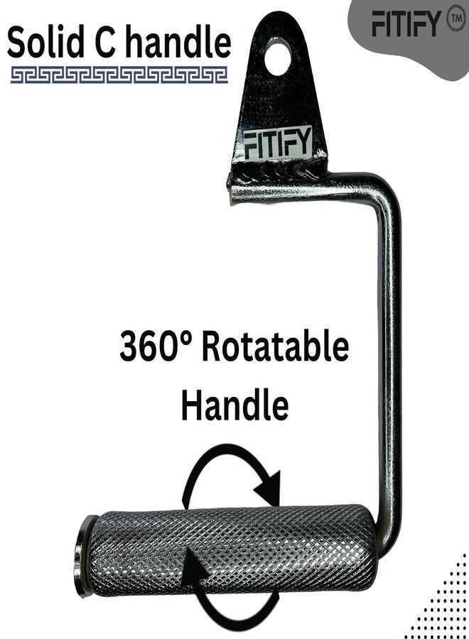 FITIFY Open Gym Handle for Cable Machines Attachment - Non-Slip 360° Rotatable Bar for Crossover & Upper Body Exercises (2 Pieces) - Image 2
