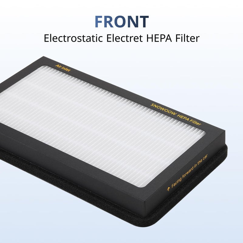 SNOWOOW Tesla Model 3/Y HEPA Cabin Air Filter 2 Pack - PM2.5 Activated Carbon Replacement for Model 3 Model Y (2016-2025) H13 True HEPA - Image 5
