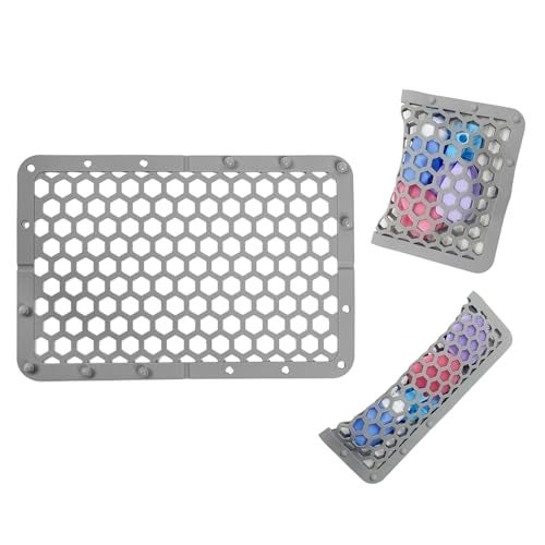 REVEX Silicone Dishwasher Bag,Dishwasher Basket for Baby Items,Baby Bottle Dishwasher Baskets with Adjustable Sizing for Small Parts,Nipples,Pacifiers and Toy Accessories.(Grey),11.8" x 7.9" - Image 1