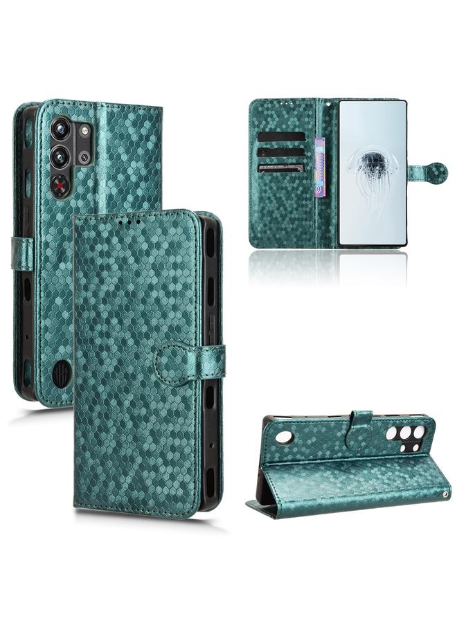 The Bros Case For ZTE nubia Red Magic 10 Pro Honeycomb Dot Texture Leather Phone Case