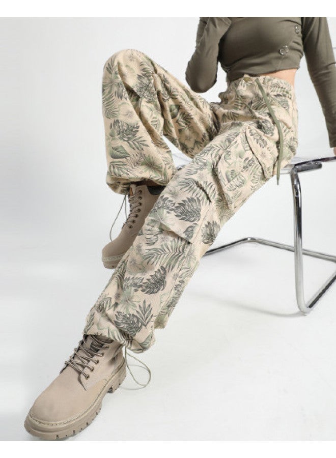 TonLion American Hip-hop High Street Baddie Cargo Pants - Spring Slimming Loose Retro Camouflage Floor-dragging Wide-leg Trousers - Image 1