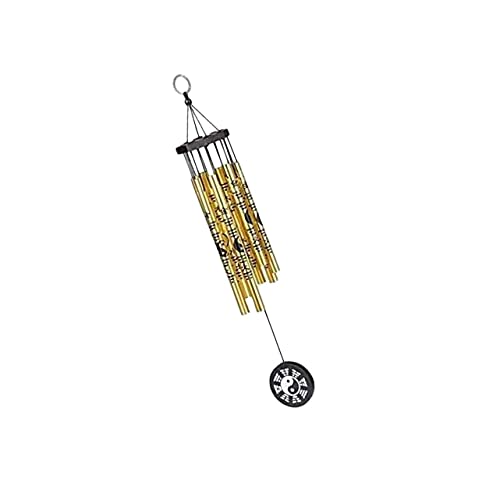Ripe India® Feng Shui Yin Yang Vastu Five Pipe Wind Chime for Balcony Window and Yin Yang Wind Chime Positive Energy 5 Pipe Gold Color 45 Cm - Image 4