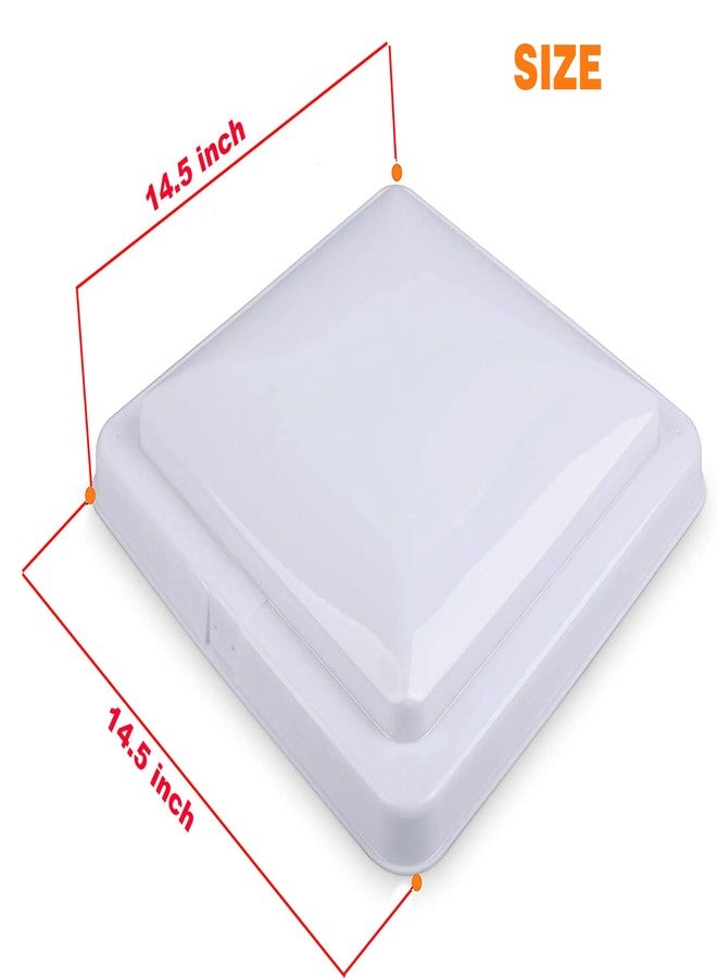 LuckySlycyc 14" Rv Vent Covers for Roof,Rv Vent Cover,Size:14" x 14",For Camper, Trailer, Rv vent cover replacement (2) - Image 2