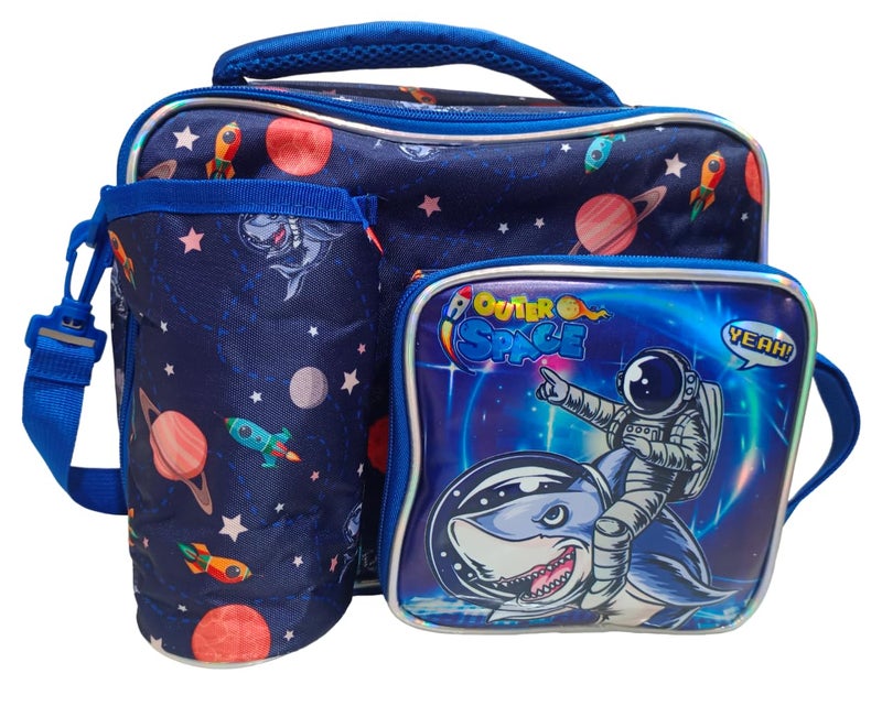 ONOTIC Lunch Bag for Kids Lunch Bag for Office Men Women and Kids Canvas Tiffin Bags for School Picnic Work Carry Bag for Lunch Box and Water Bottle Space 2 in 1 - Image 1