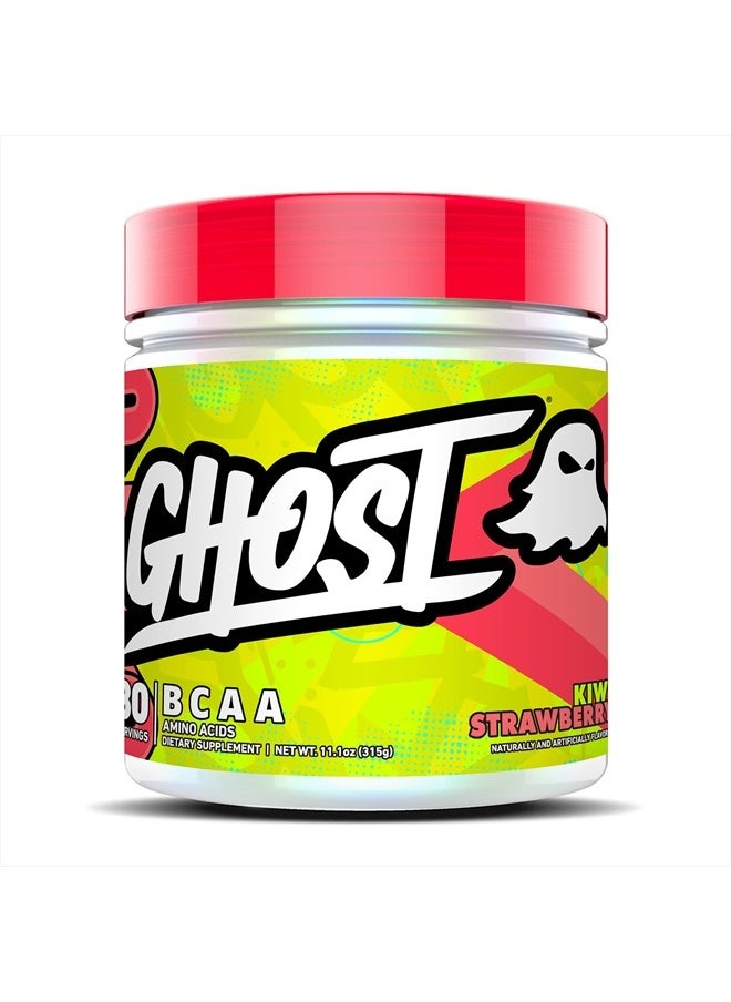 Ghost BCAA Powder Amino Acids Supplement, Kiwi Strawberry - 30 Servings - Sugar-Free Intra, Post & Pre Workout Amino Powder & Recovery Drink, 7G BCAA  - Image 1