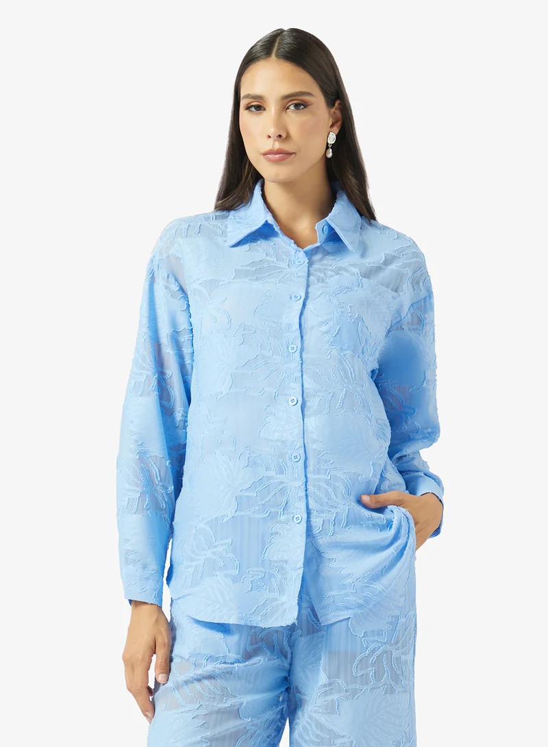 Ella  Sheer Shirt & Pant Coord Set for Women | Best Price UAE