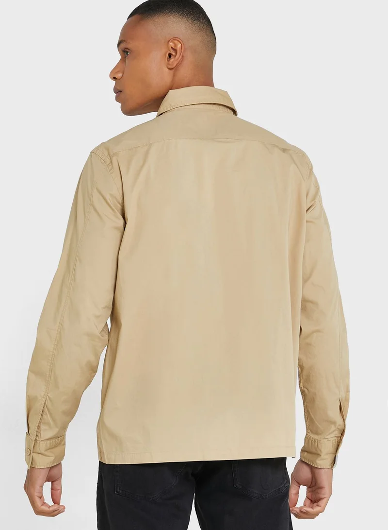 CALVIN KLEIN Poplin Stretch Boxy Shirt