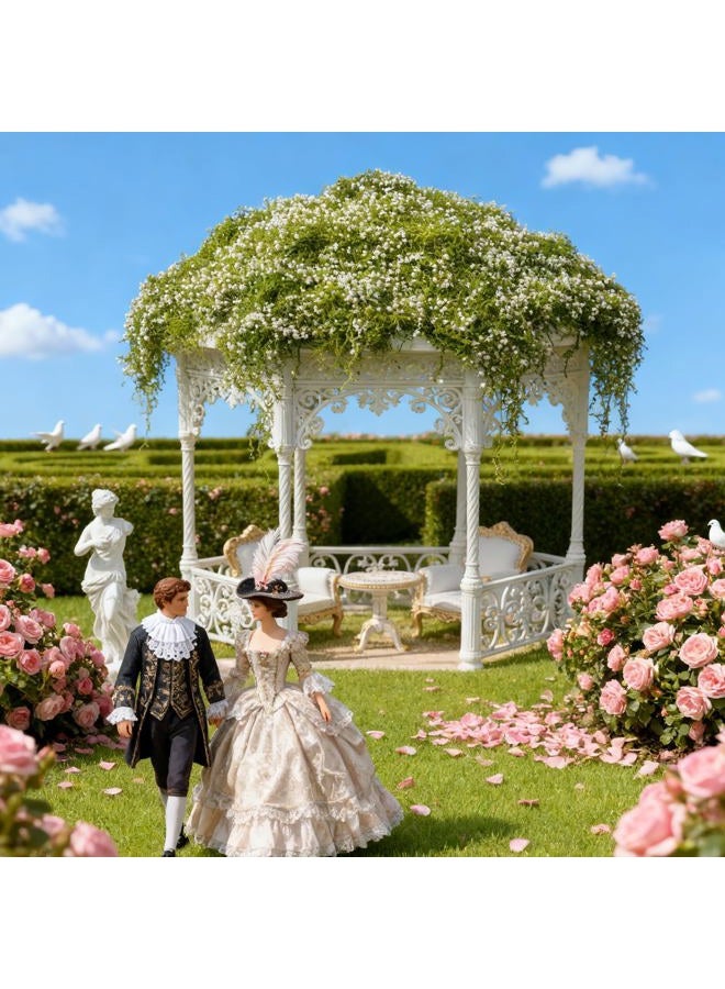 Warmtree Realistic Miniature Vines Simulation Vine Miniature Plants for DIY Mini Model Railway Fairy Garden Architecture Diorama Supplies Scenery Landscape Layout (White) - Image 5