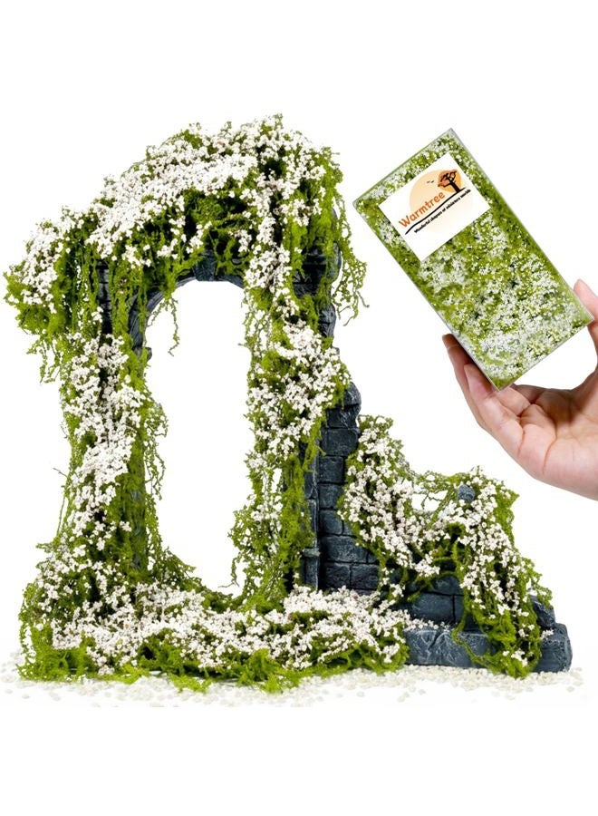 Warmtree Realistic Miniature Vines Simulation Vine Miniature Plants for DIY Mini Model Railway Fairy Garden Architecture Diorama Supplies Scenery Landscape Layout (White) - Image 1