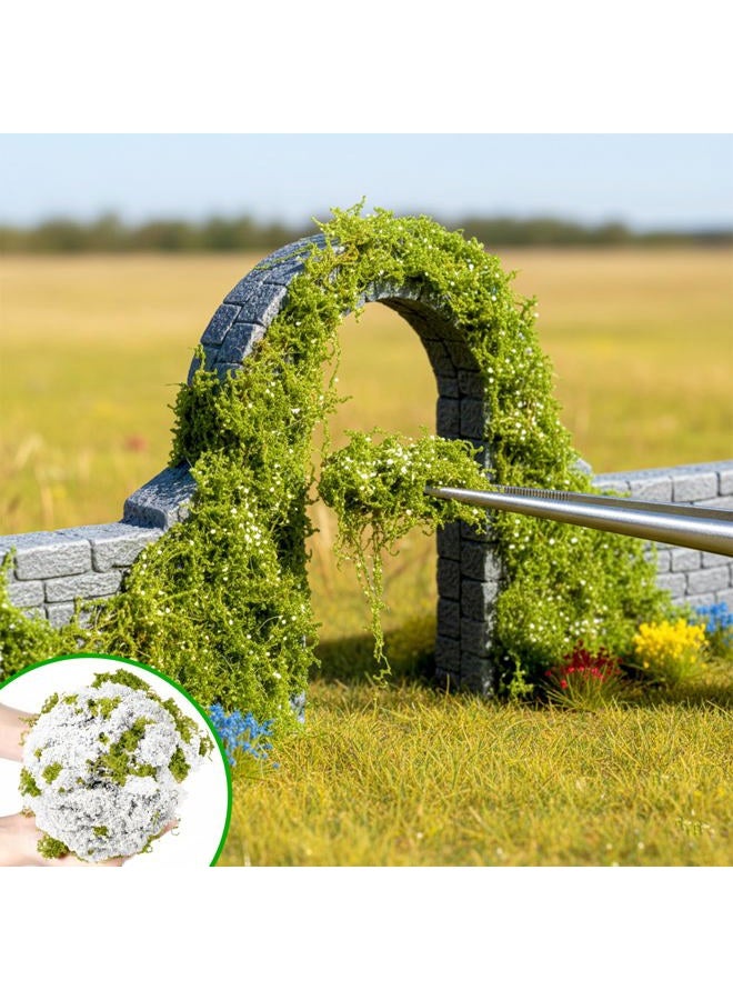 Warmtree Realistic Miniature Vines Simulation Vine Miniature Plants for DIY Mini Model Railway Fairy Garden Architecture Diorama Supplies Scenery Landscape Layout (White) - Image 2