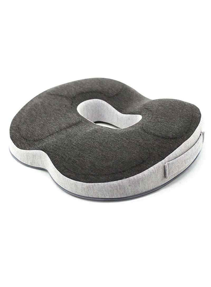 TYCOM Seat Cushion for Office Lumbar Support Pillow Chair Memory Foam Seat Cushion for Sciatica Back Support Pillow Chair Pads Reduce Tailbone Pressure HYKTZ O Dark Grey.