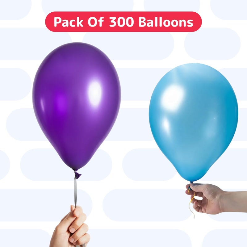 Prextex 300 Party Balloons 12 Inch 10 Assorted Rainbow Colors - Bulk Pack of Strong Latex Balloons for Party Decorations, Birthday Parties Supplies or Arch Decor - Helium Quality - Image 4