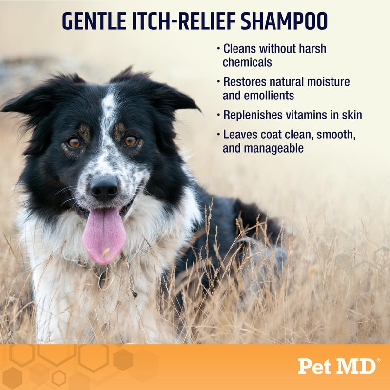 Pet MD - Oatmeal Dog Shampoo Cats and Dogs for Itch Relief and Moisturizer for Dry Skin and Coat - 16 Oz - Image 2