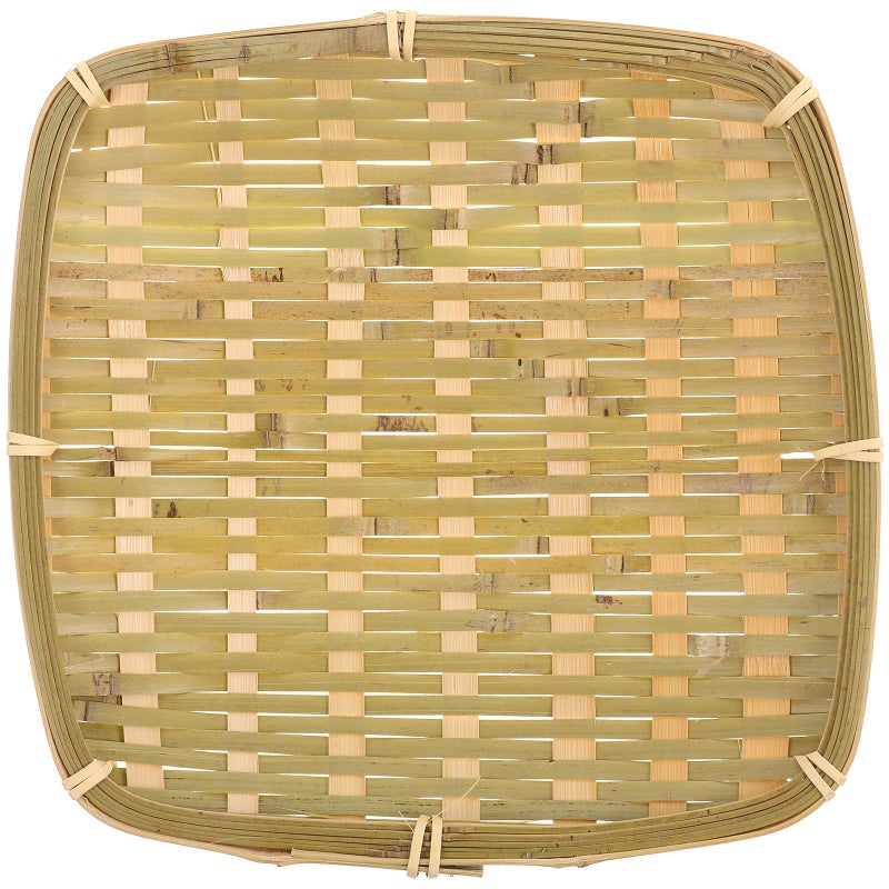 Natural Woven Rectangular Fruit Basket 23x19cm For Kitchen Dining Storage - Image 2