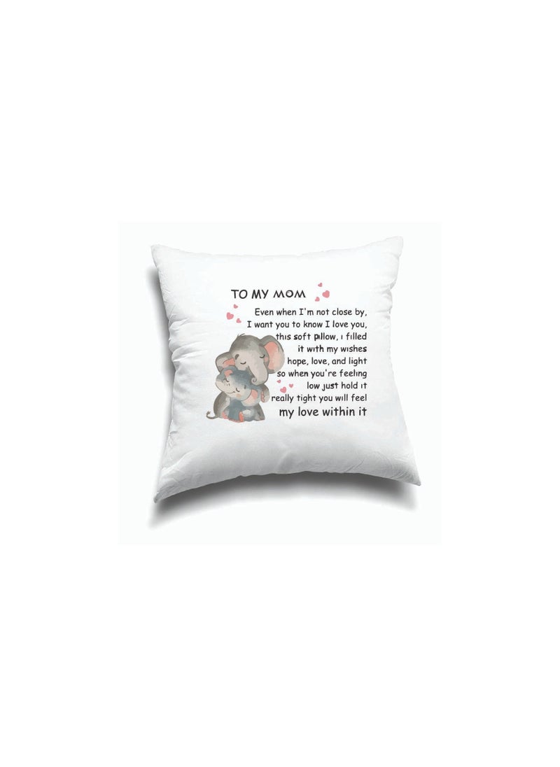 PRINTSHOP4ME Mothers Day Pillow Cover 40 x 40cm - Gift for Mother's Day, Mom’s Birthday, Mom, Mama, Mommy - Heartfelt Mothers Day Cushion Cover from Daughter, Son  - Image 1