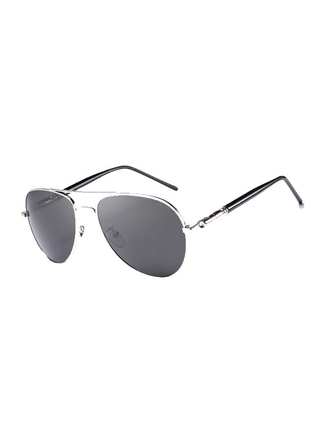 HDCRAFTER Men's Full Rim Polarized UV400 Aviator Frame Sunglasses - Lens Size: 57 mm - Image 2