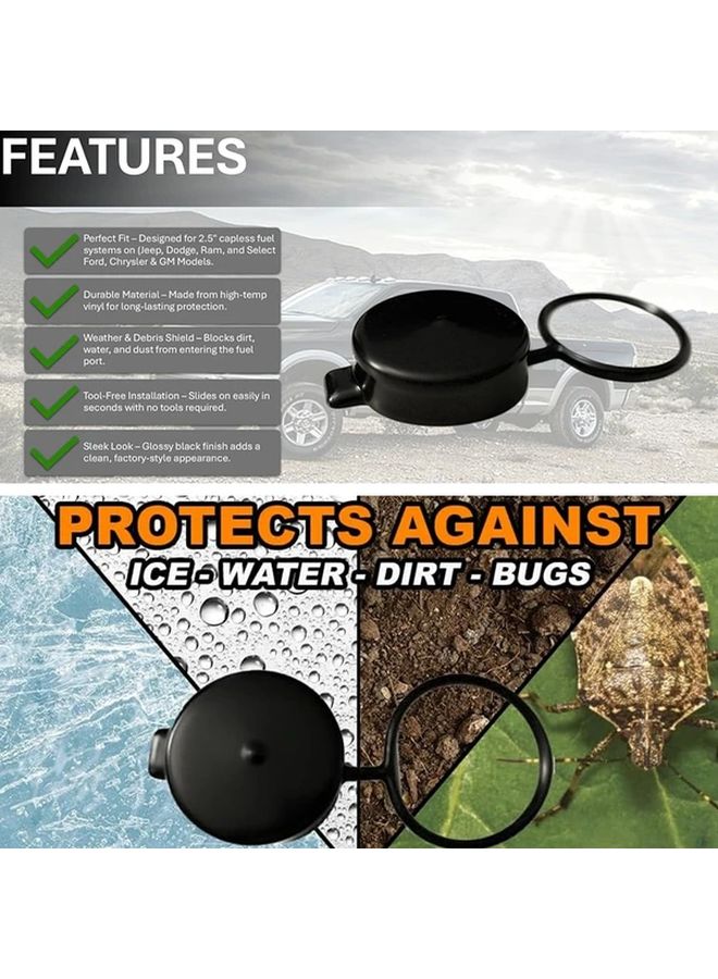 Capless Fuel Tank Dust Cover Protective Cap 1pc For Jeep Dodge Ram Ford Chrysler GM - Image 4