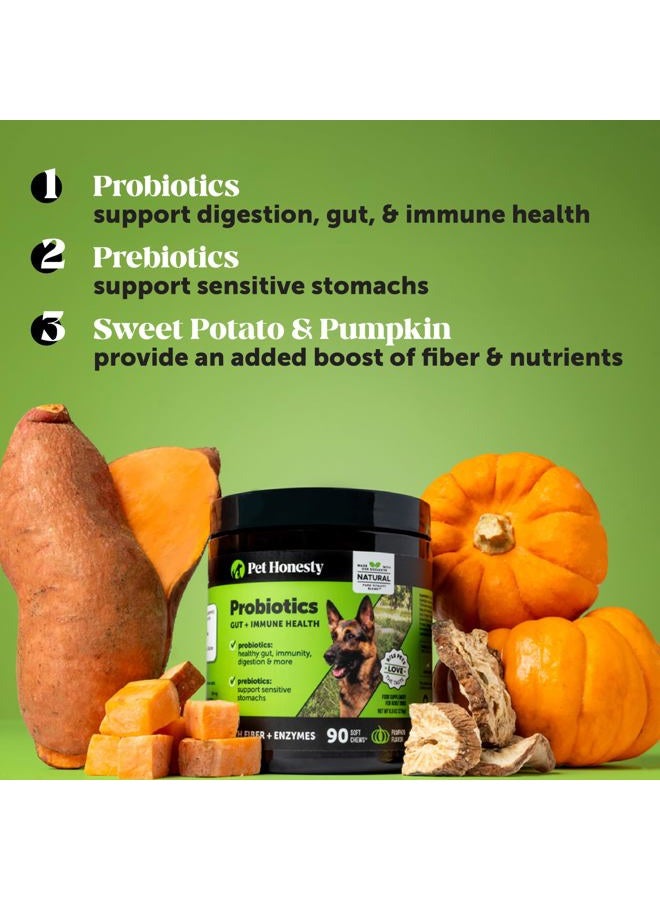 Pet Honesty 6 Billion CFU Dog Probiotics with Prebiotics, Digestive Enzymes, & Fiber - Relief for Occasional Diarrhea, Gas, Bloating & Itchy Skin - Daily Gut Health & Immune Support for All Dogs (Pumpkin, 180 ct) - Image 3