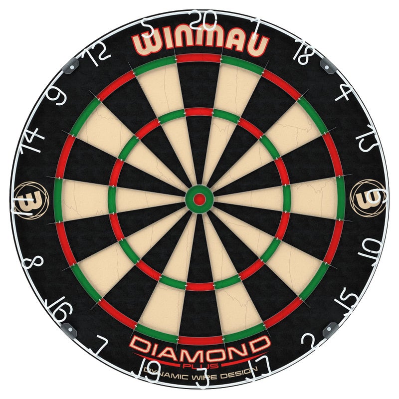 Winmau لوحة رمي السهام وينماو دايموند بلس - لوحة رمي سهام مصنوعة من شعر الخنزير بمواصفات رسمية للبطولات - معتمدة من قبل الـ PDC - ملحق رمي سهام احترافي - Image 1