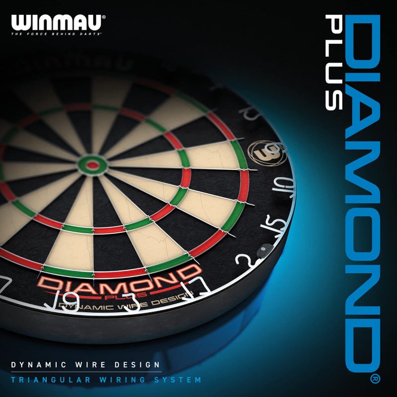 Winmau لوحة رمي السهام وينماو دايموند بلس - لوحة رمي سهام مصنوعة من شعر الخنزير بمواصفات رسمية للبطولات - معتمدة من قبل الـ PDC - ملحق رمي سهام احترافي - Image 5